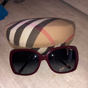Burberry Maroon Sunglasses